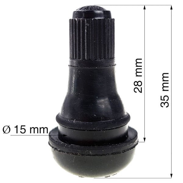 Ventily na bezdušové kolesá áut TR412 100ks