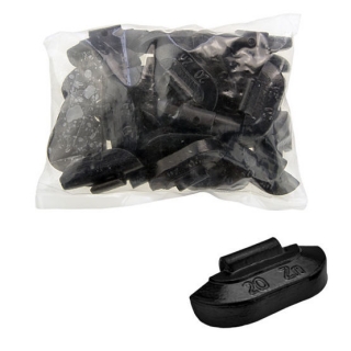 Naklepávacie závažia čierne 20g 25ks