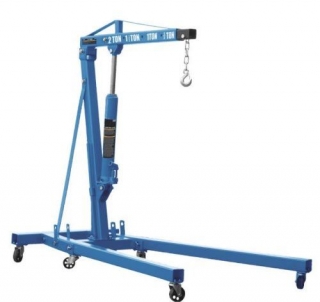 Pojazdný hydraulický dielenský žeriav (žirafa) skladací 2T