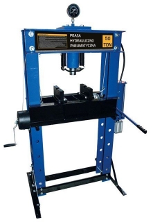 Hydraulicko-pneumatický dielenský lis 50t, s manometrom A-50001