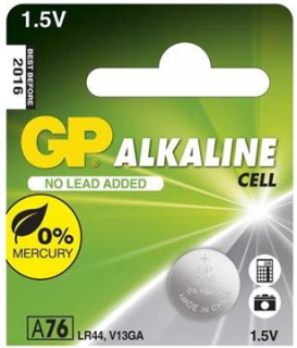 GP alkalická gombíková batéria A76F